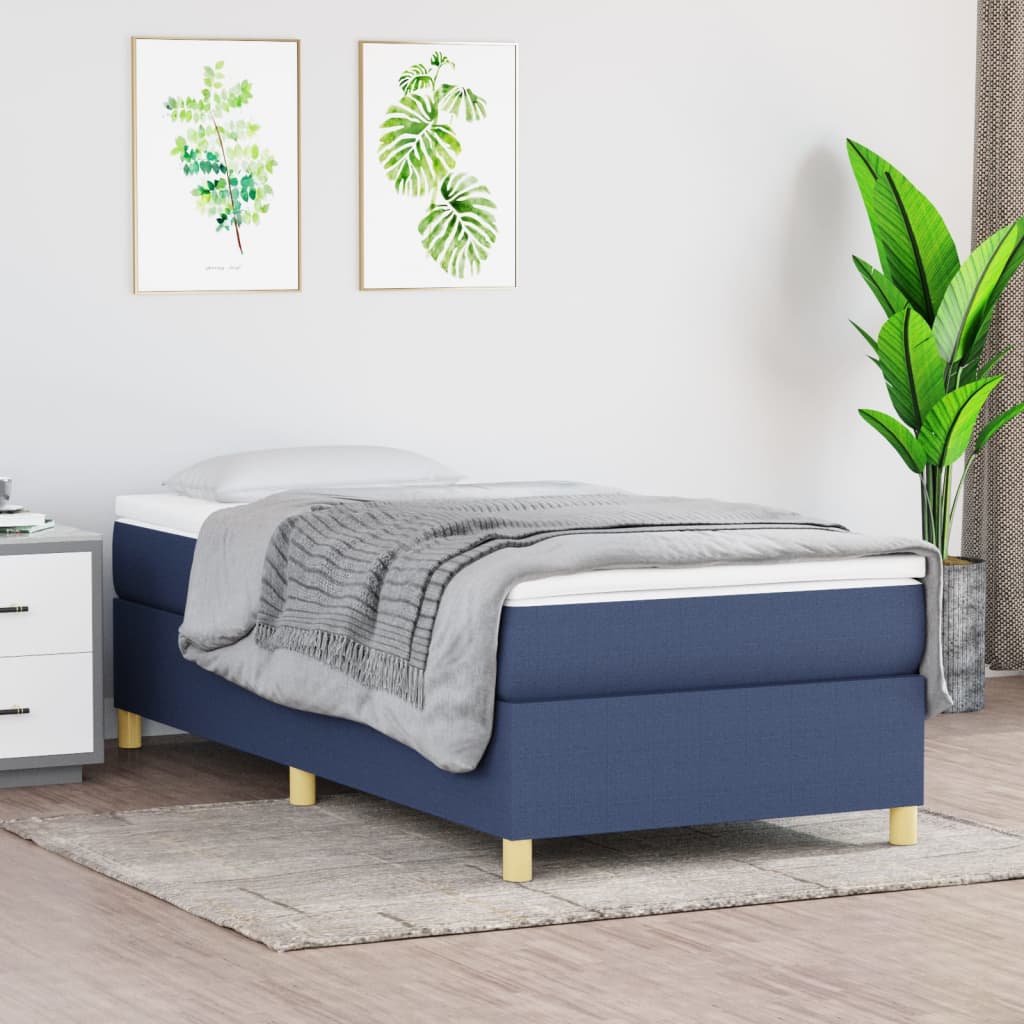 JUNG Vida Boxspringbettgestell Blau 80x200 cm Stoff