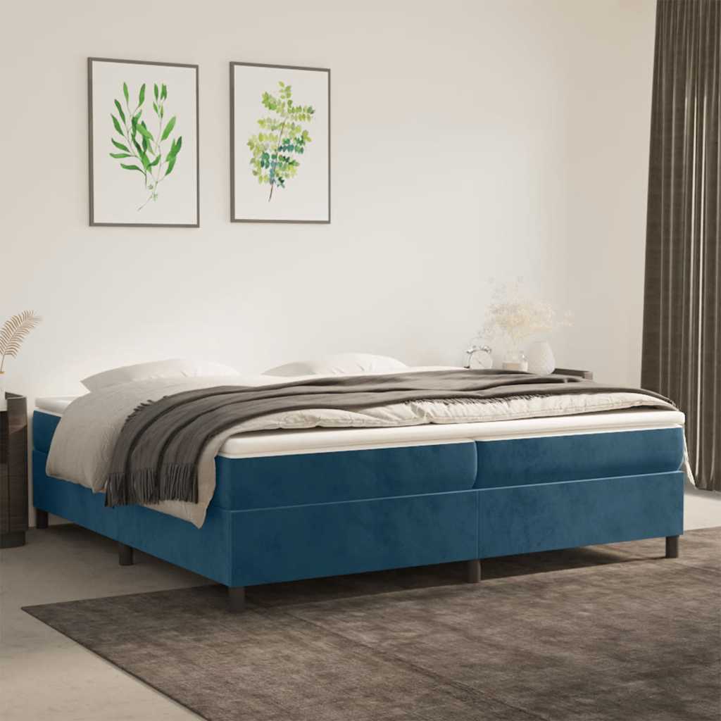 JUNG Vida Boxspringbettgestell Dunkelblau 200x200 cm Samt