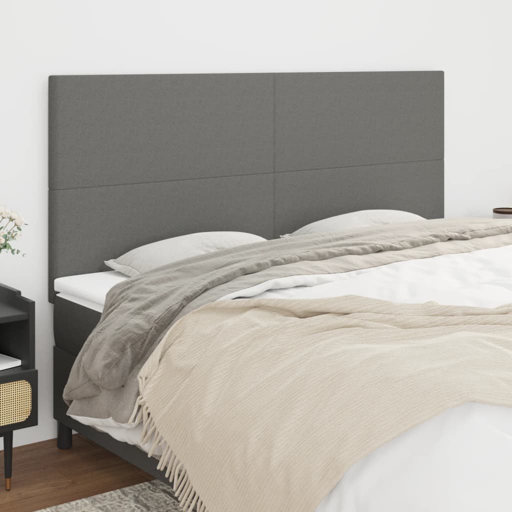 JUNG Vida Kopfteil Dunkelgrau 160 x 5 x 118/128 cm Stoff