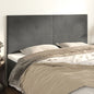 JUNG Vida Kopfteil Dunkelgrau 180 x 5 x 118/128 cm Samt