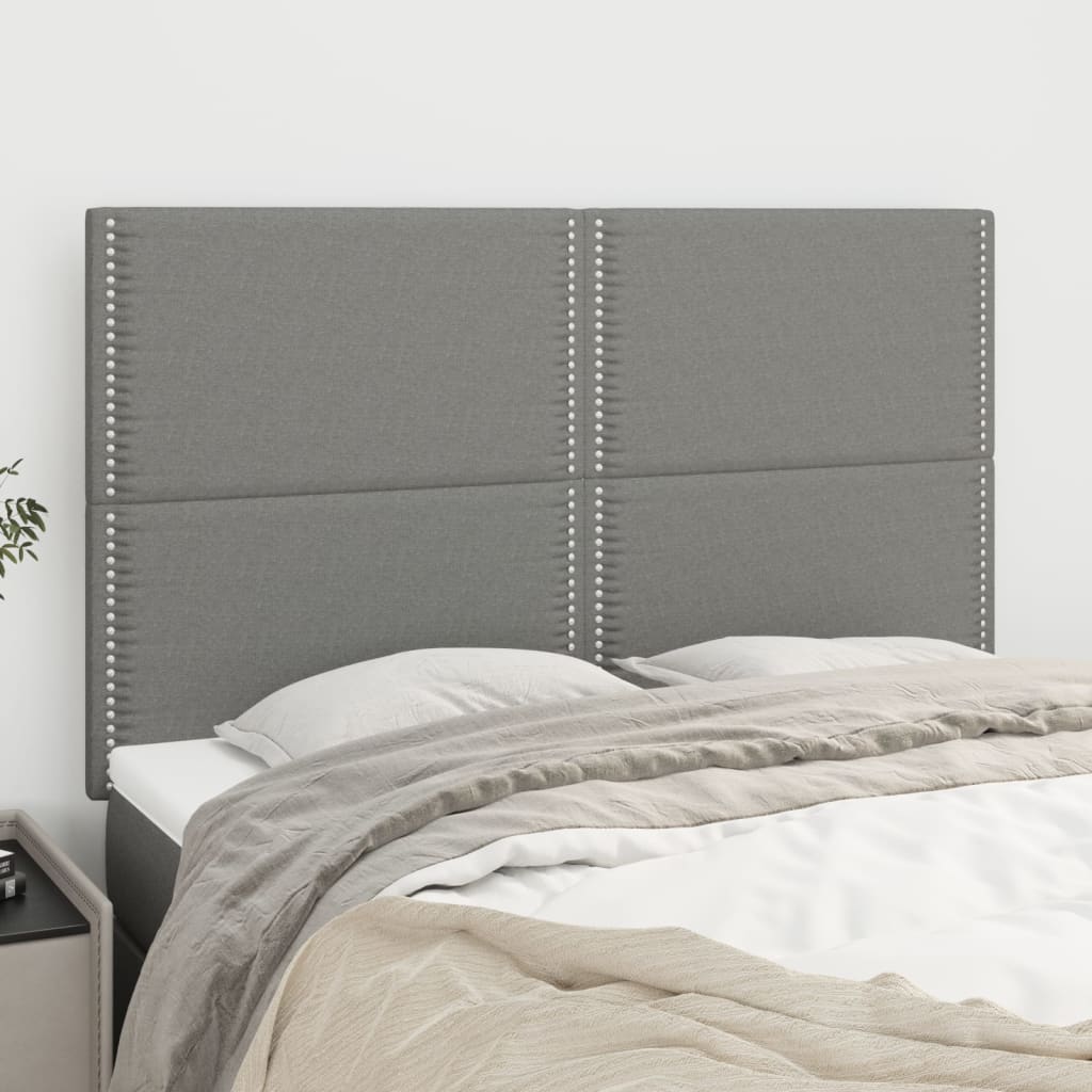 JUNG Vida Kopfteil Dunkelgrau 144 x 5 x 118/128 cm Stoff