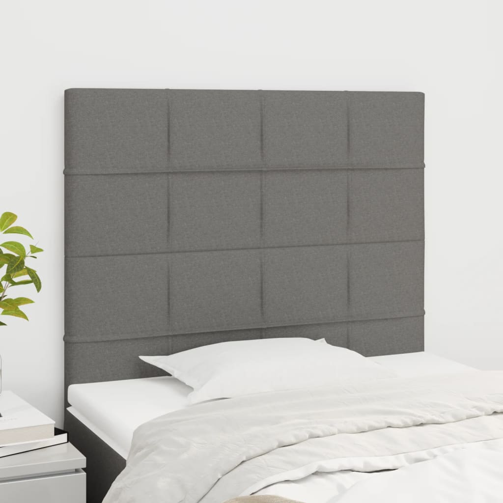 JUNG Vida Kopfteil Dunkelgrau 90 x 5 x 118/128 cm Stoff