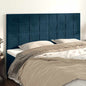 JUNG Vida Kopfteil Dunkelblau 180x5x118/128 cm Samt