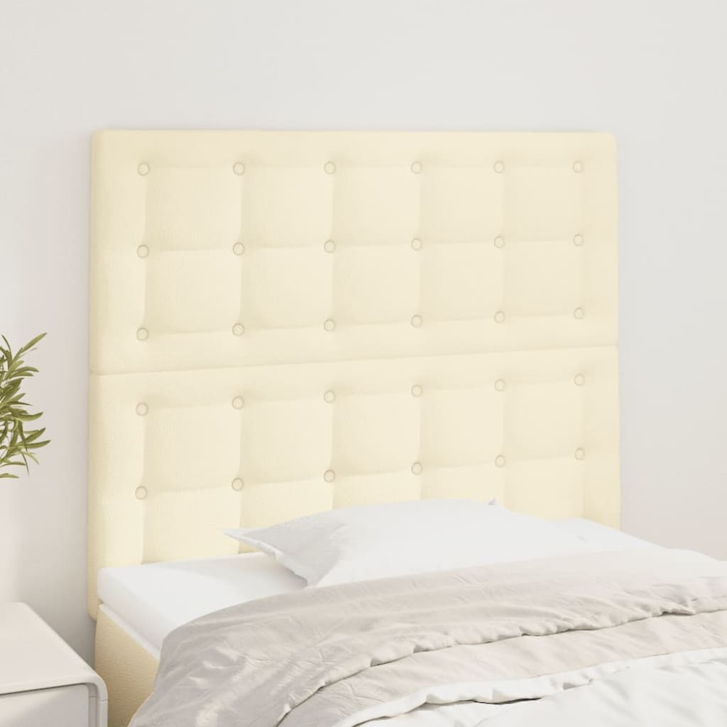 JUNG Vida Kopfteil Creme 90x5x118/128 cm Kunstleder
