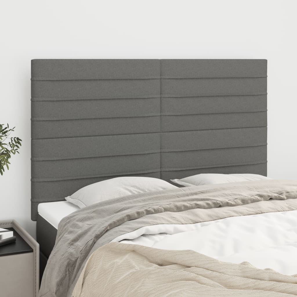 JUNG Vida Kopfteil Dunkelgrau 144 x 5 x 118/128 cm Stoff