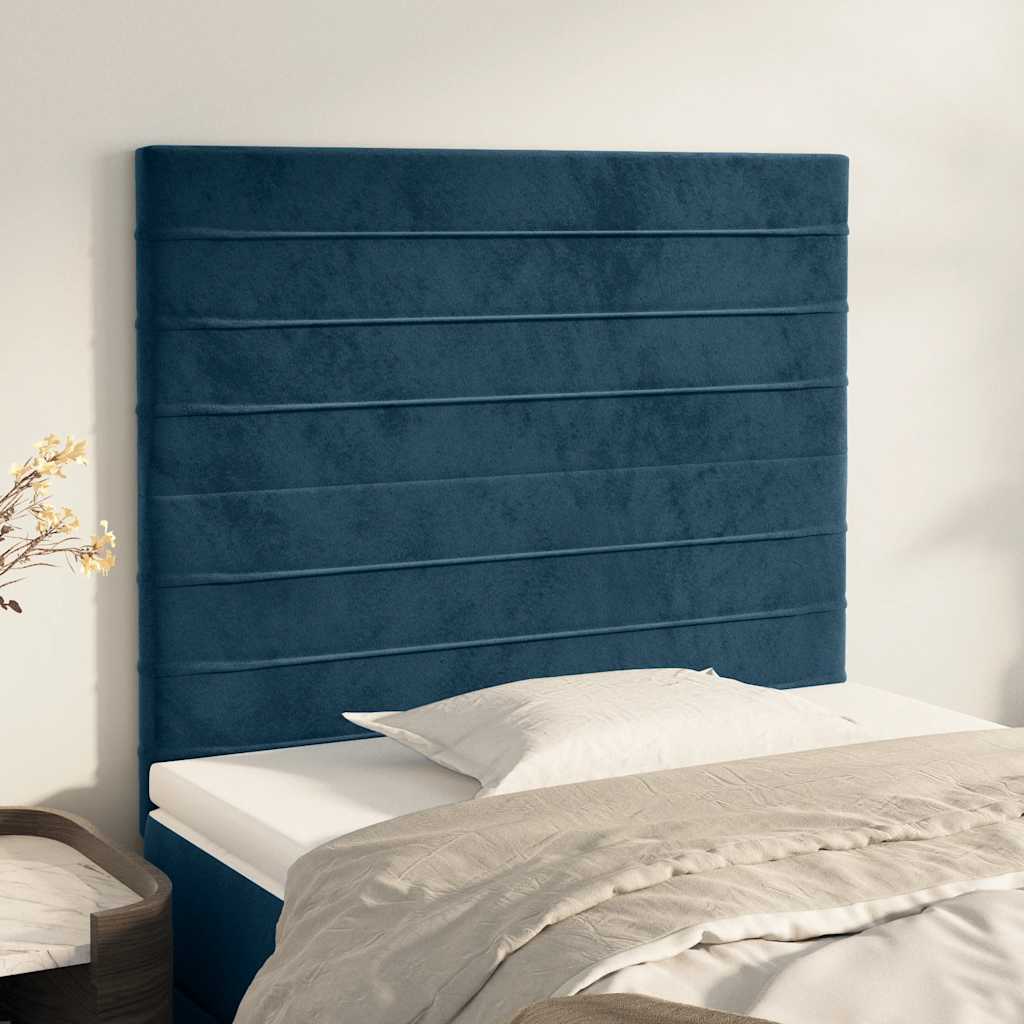JUNG Vida Kopfteil Dunkelblau 100x5x118/128 cm Samt
