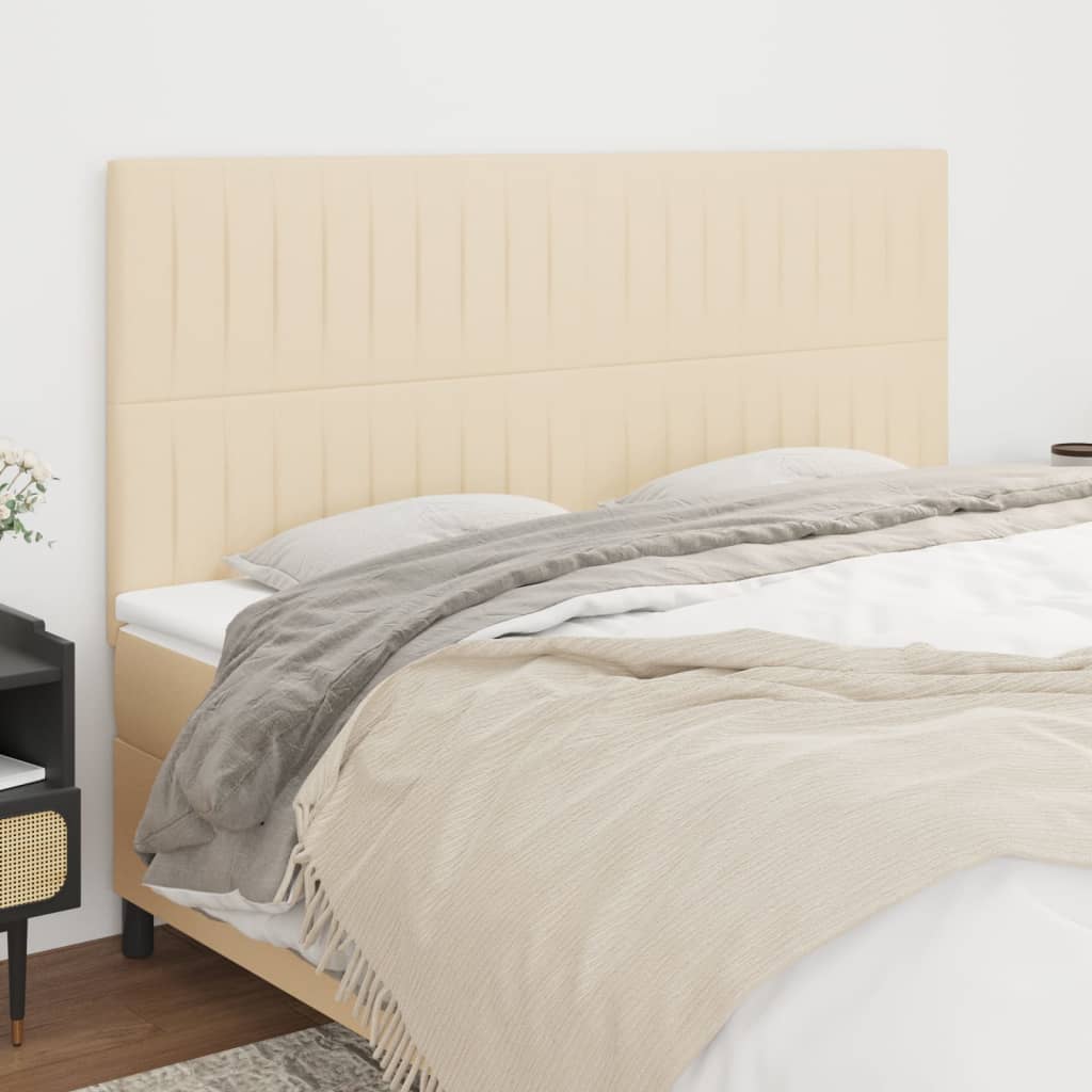 JUNG Vida Kopfteil Creme 200 x 5 x 118/128 cm Stoff