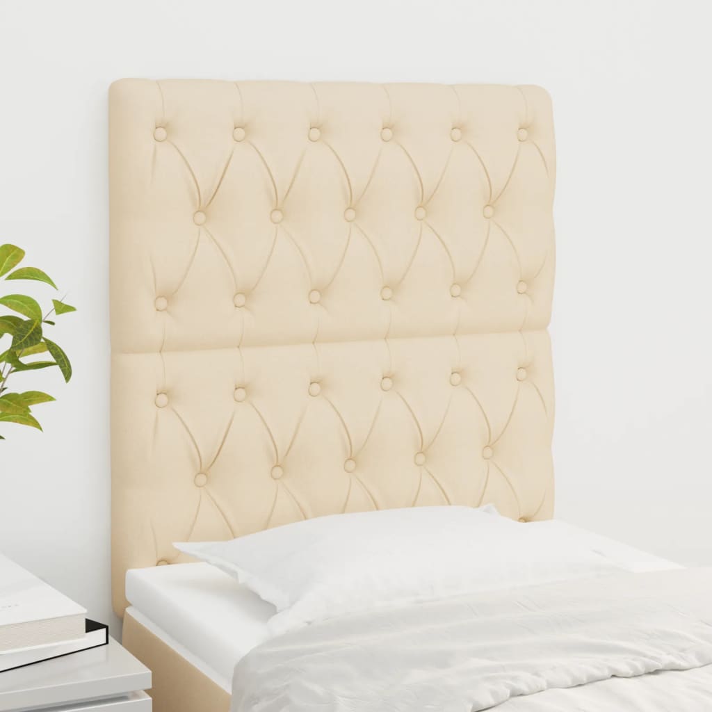 JUNG Vida Kopfteil Creme 80x7x118/128 cm Stoff