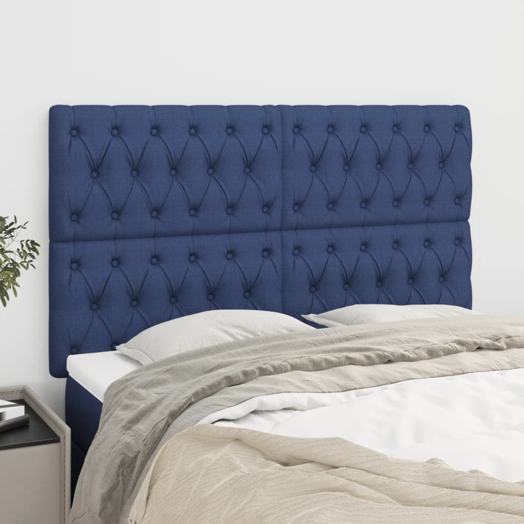 JUNG Vida Kopfteil Blau 160 x 7 x 118/128 cm Stoff