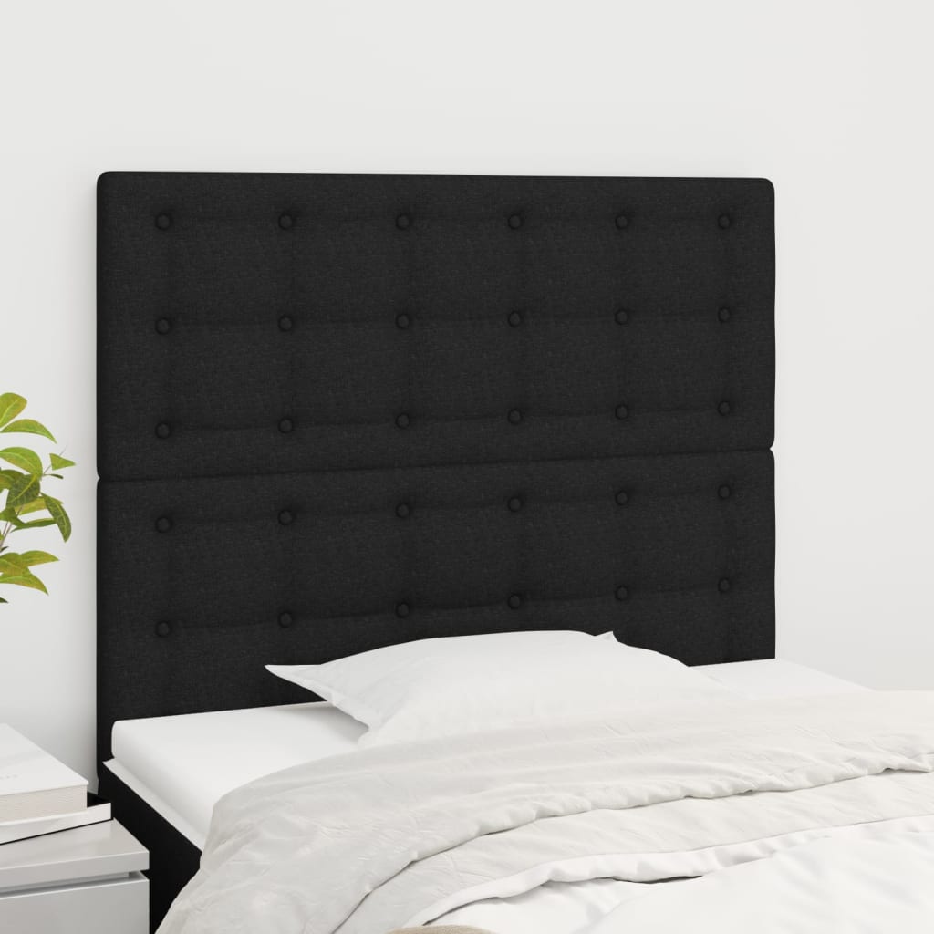 JUNG Vida Kopfteil Schwarz 80x5x118/128 cm Stoff