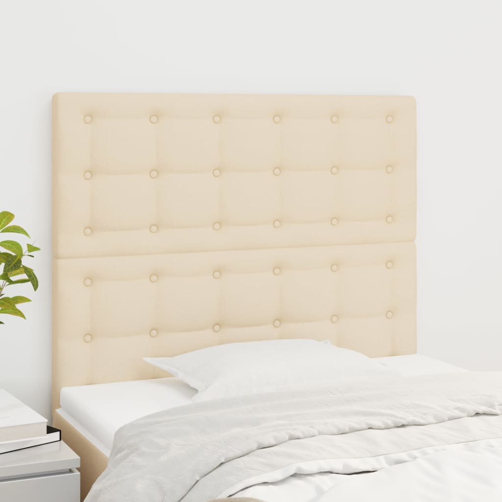 JUNG Vida Kopfteil Creme 80x5x118/128 cm Stoff