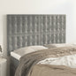 JUNG Vida Kopfteil Hellgrau 144x5x118/128 cm Samt