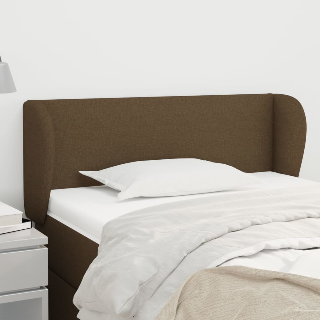 JUNG Vida Kopfteil mit Ohren Dunkelbraun 93x23x78/88 cm Stoff