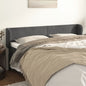 JUNG Vida Kopfteil mit Ohren Dunkelgrau 183x23x78/88 cm Samt