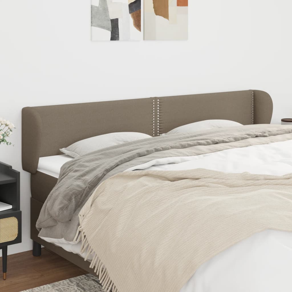 JUNG Vida Kopfteil mit Ohren Taupe 203x23x78/88 cm Stoff