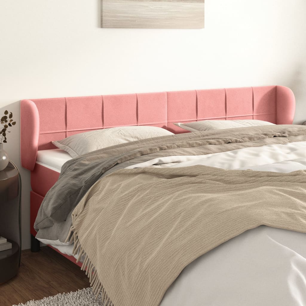 JUNG Vida Kopfteil mit Ohren Rosa 183x23x78/88 cm Samt