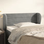 JUNG Vida Kopfteil mit Ohren Hellgrau 93x23x78/88 cm Samt