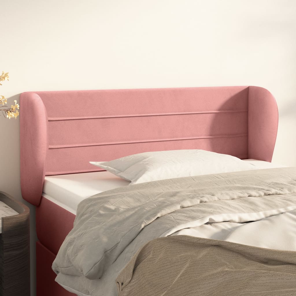 JUNG Vida Kopfteil mit Ohren Rosa 103x23x78/88 cm Samt