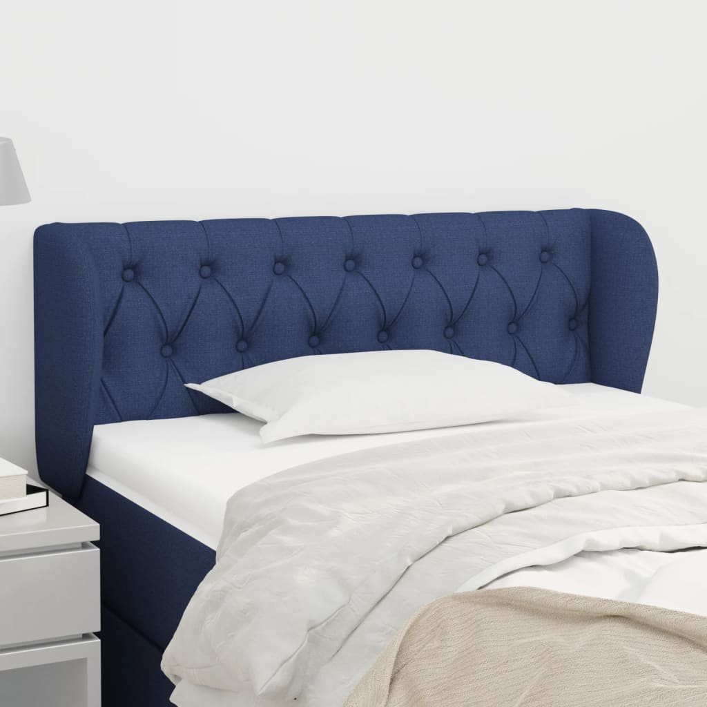 JUNG Vida Kopfteil mit Ohren Blau 103x23x78/88 cm Stoff