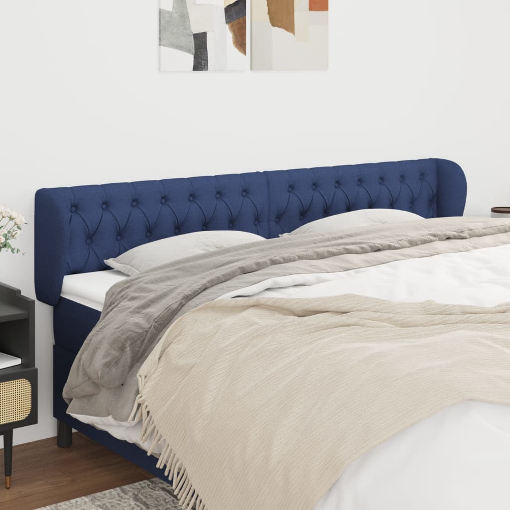 JUNG Vida Kopfteil mit Ohren Blau 183x23x78/88 cm Stoff