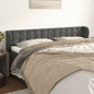 JUNG Vida Kopfteil mit Ohren Dunkelgrau 183x23x78/88 cm Samt
