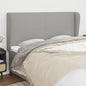 JUNG Vida Kopfteil mit Ohren Hellgrau 163x23x118/128 cm Stoff