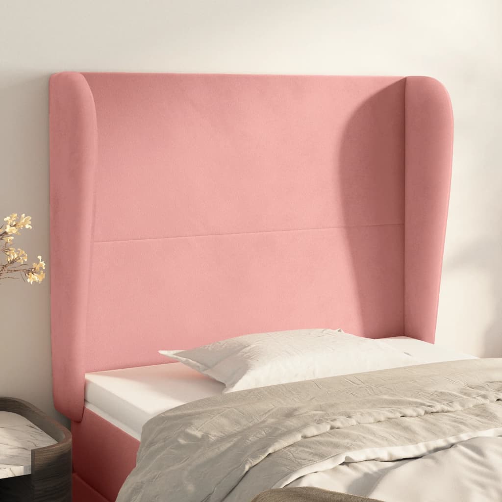 JUNG Vida Kopfteil mit Ohren Rosa 93x23x118/128 cm Samt