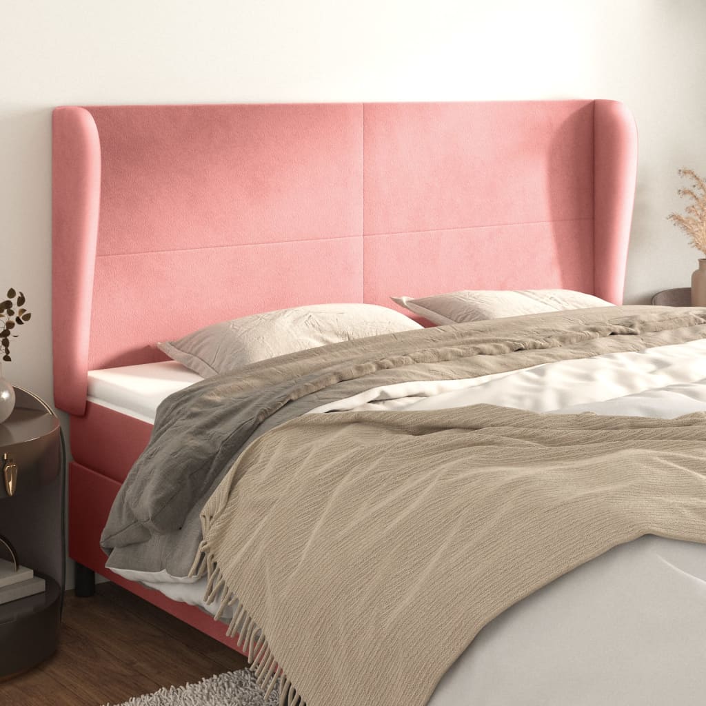 JUNG Vida Kopfteil mit Ohren Rosa 203x23x118/128 cm Samt
