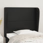 JUNG Vida Kopfteil mit Ohren Schwarz 93x23x118/128 cm Kunstleder