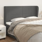 JUNG Vida Kopfteil mit Ohren Grau 203x23x118/128 cm Kunstleder