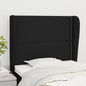 JUNG Vida Kopfteil mit Ohren Schwarz 103x23x118/128 cm Stoff
