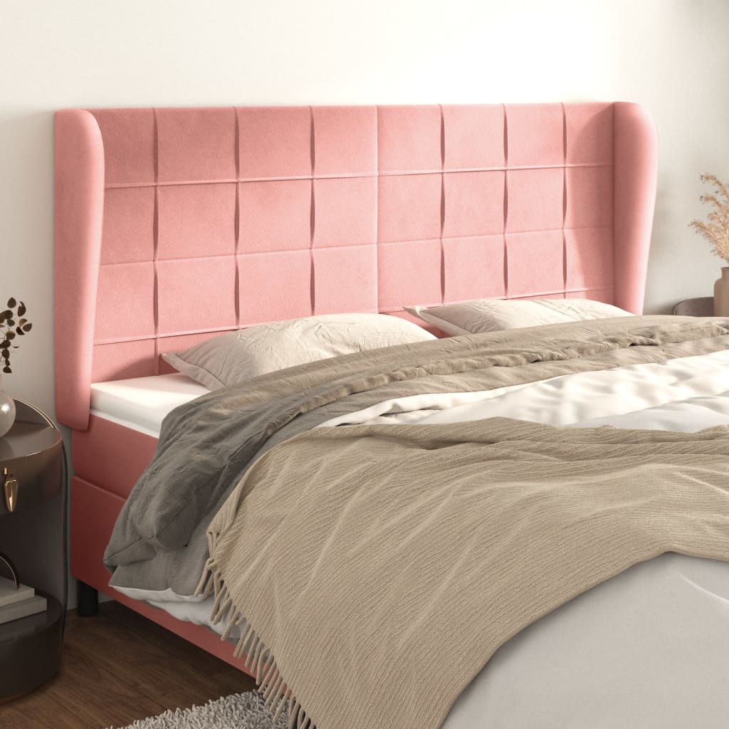 JUNG Vida Kopfteil mit Ohren Rosa 163x23x118/128 cm Samt