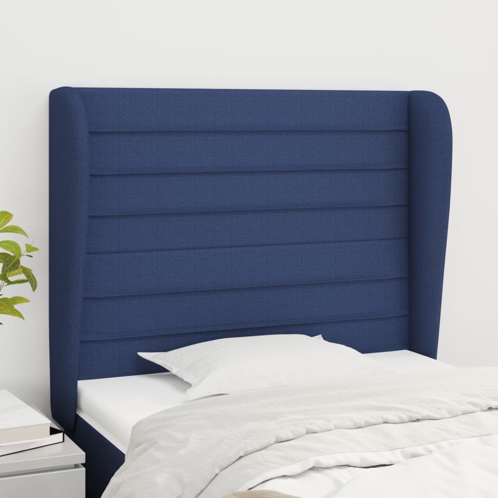 JUNG Vida Kopfteil mit Ohren Blau 103x23x118/128 cm Stoff