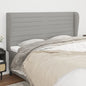 JUNG Vida Kopfteil mit Ohren Hellgrau 183x23x118/128 cm Stoff