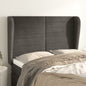 JUNG Vida Kopfteil mit Ohren Dunkelgrau 147x23x118/128 cm Samt