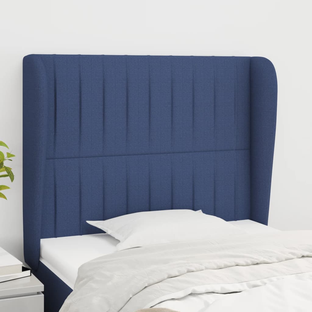 JUNG Vida Kopfteil mit Ohren Blau 93x23x118/128 cm Stoff