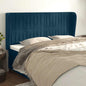 JUNG Vida Kopfteil mit Ohren Dunkelblau 183x23x118/128 cm Samt
