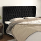 JUNG Vida Kopfteil mit Ohren Schwarz 183x23x118/128 cm Samt