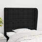 JUNG Vida Kopfteil mit Ohren Schwarz 93x23x118/128 cm Stoff