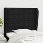 JUNG Vida Kopfteil mit Ohren Schwarz 103x23x118/128 cm Stoff