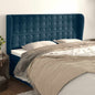 JUNG Vida Kopfteil mit Ohren Dunkelblau 203x23x118/128 cm Samt