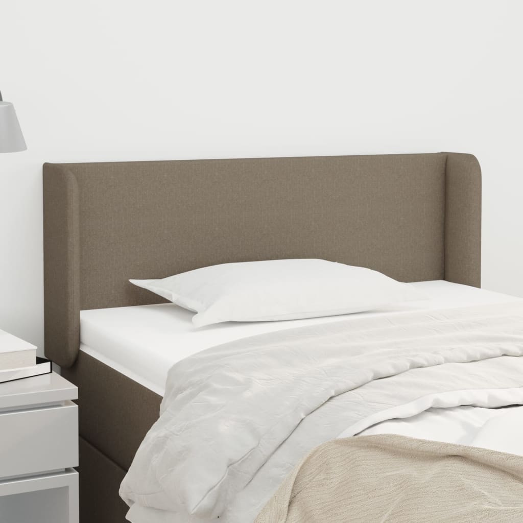 JUNG Vida Kopfteil mit Ohren Taupe 93x16x78/88 cm Stoff