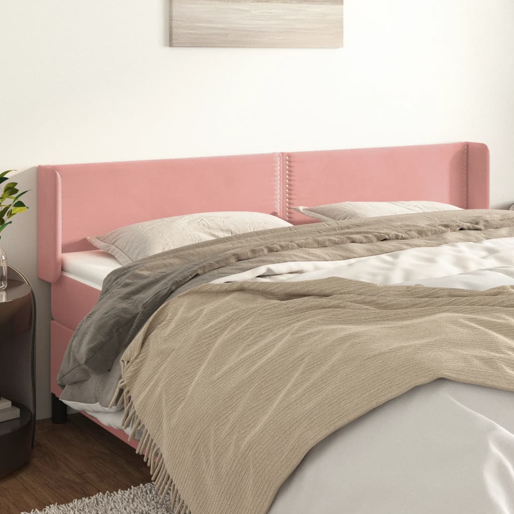JUNG Vida Kopfteil mit Ohren Rosa 183x16x78/88 cm Samt