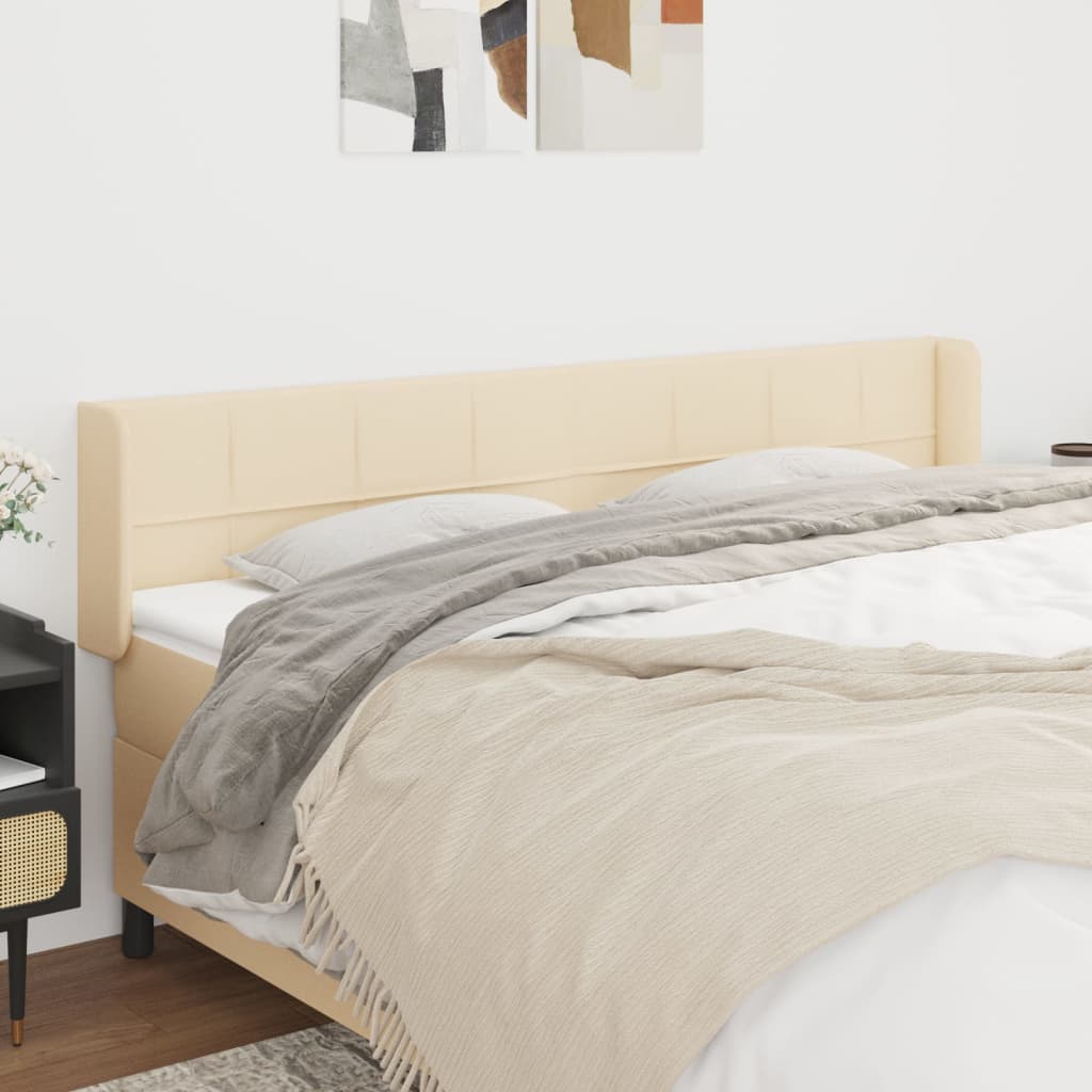 JUNG Vida Kopfteil mit Ohren Creme 183x16x78/88 cm Stoff
