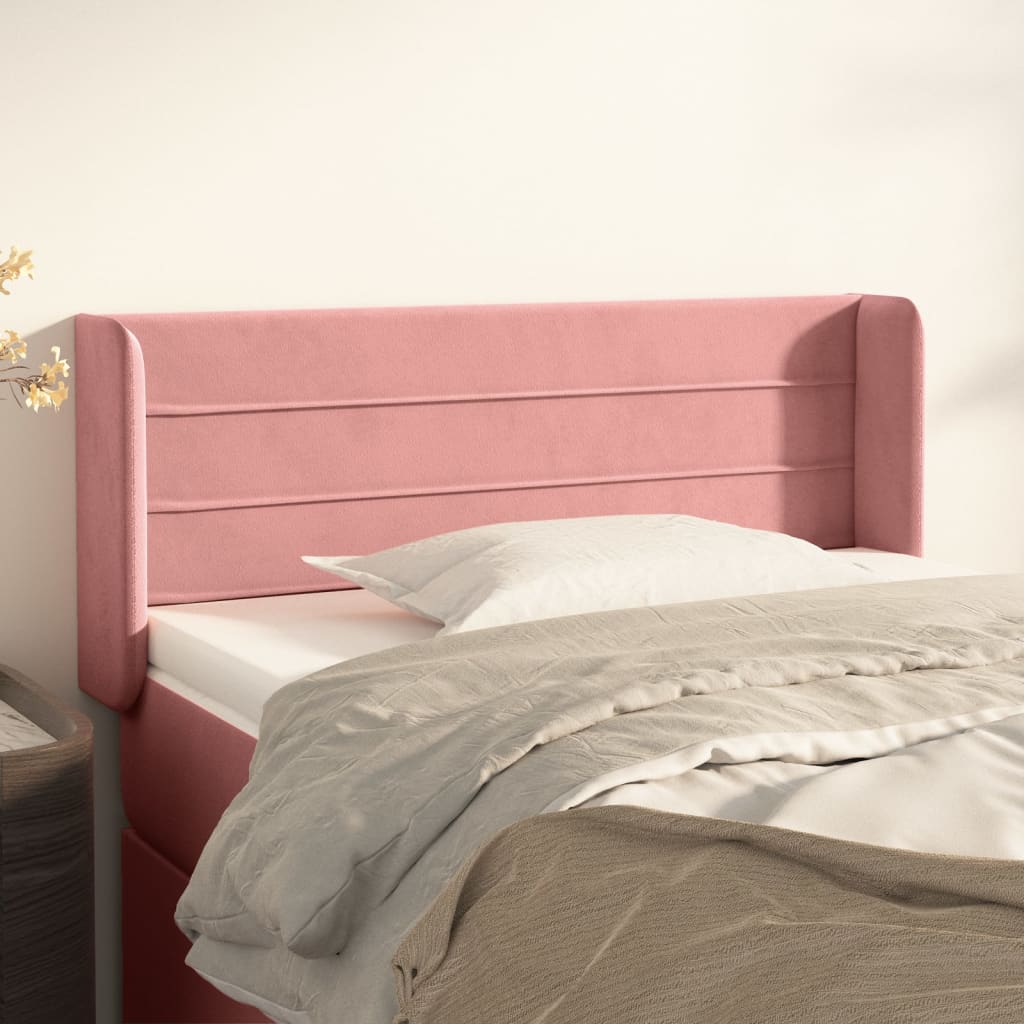 JUNG Vida Kopfteil mit Ohren Rosa 93x16x78/88 cm Samt