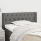 JUNG Vida Kopfteil mit Ohren Dunkelgrau 103x16x78/88 cm Stoff