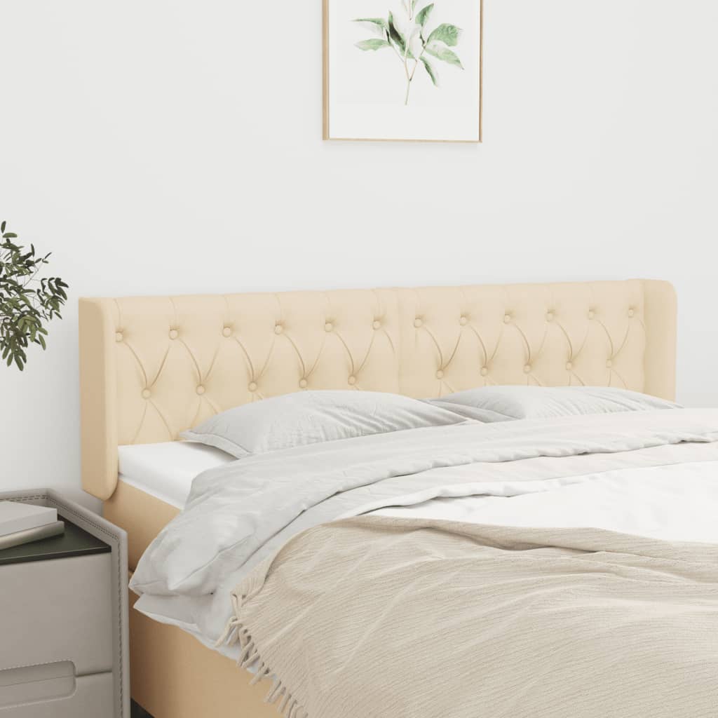 JUNG Vida Kopfteil mit Ohren Creme 147x16x78/88 cm Stoff
