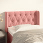 JUNG Vida Kopfteil mit Ohren Rosa 83x16x78/88 cm Samt