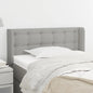 JUNG Vida Kopfteil mit Ohren Hellgrau 103x16x78/88 cm Stoff