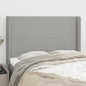 JUNG Vida Kopfteil mit Ohren Hellgrau 147x16x118/128 cm Stoff